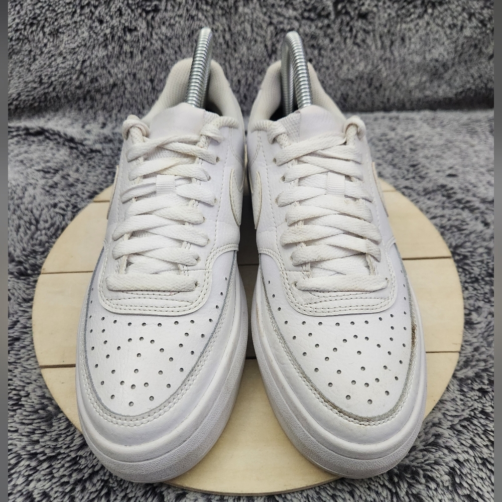 Nike Court Vision Alta Triple White Shoes Women's Size 7.5 - Picture 3 of 9